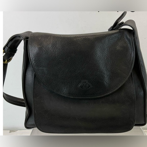 Ghurka Black Classic Leather Crossbody Bag